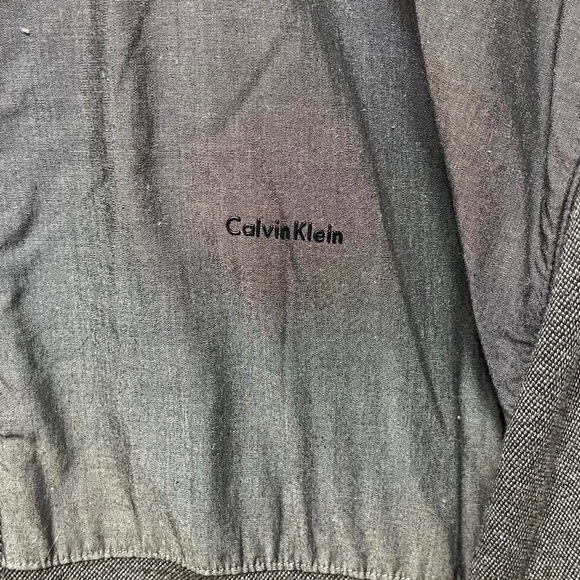 Calvin Klein dressy track zip up Sweatshirt jacket with collar and pockets - Picture 3 of 4